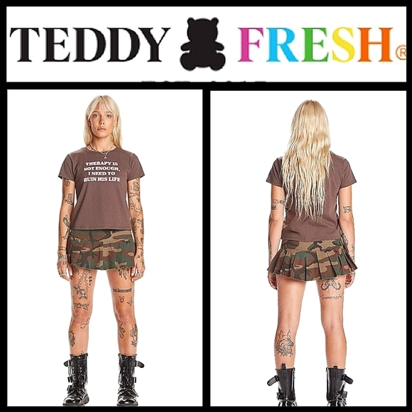 Teddy Fresh Bear Buckle Mini‎ Skirt Hot - Picture 1 of 10